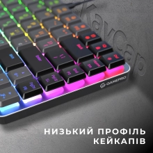 Купить Клавиатура GamePro MK141R Red Swich Low Profile RGB USB Dark Gray - фото 6