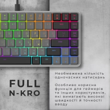 Купить Клавиатура GamePro MK141R Red Swich Low Profile RGB USB Dark Gray - фото 10