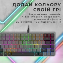 Купить Клавиатура GamePro MK141R Red Swich Low Profile RGB USB Dark Gray - фото 13