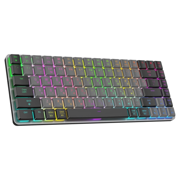 Купить Клавиатура GamePro MK230R Red Swich Low Profile RGB Wireless/Bluetooth/USB Dark Gray - фото 2