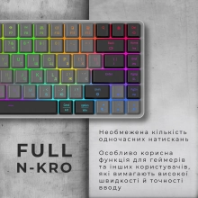 Купить Клавиатура GamePro MK230R Red Swich Low Profile RGB Wireless/Bluetooth/USB Dark Gray - фото 12