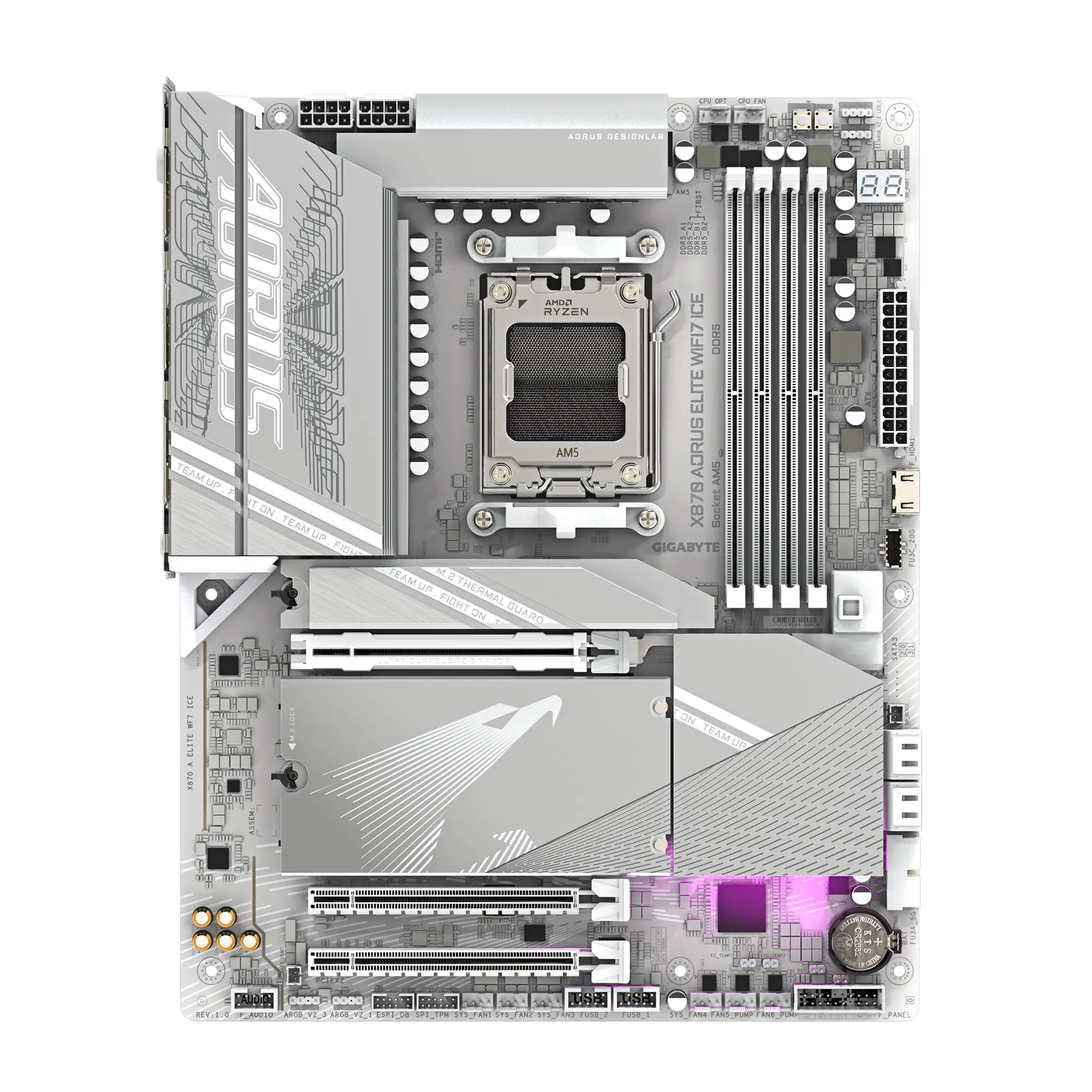 Купити Материнська плата Gigabyte X870 AORUS ELITE WIFI7 ICE - фото 1