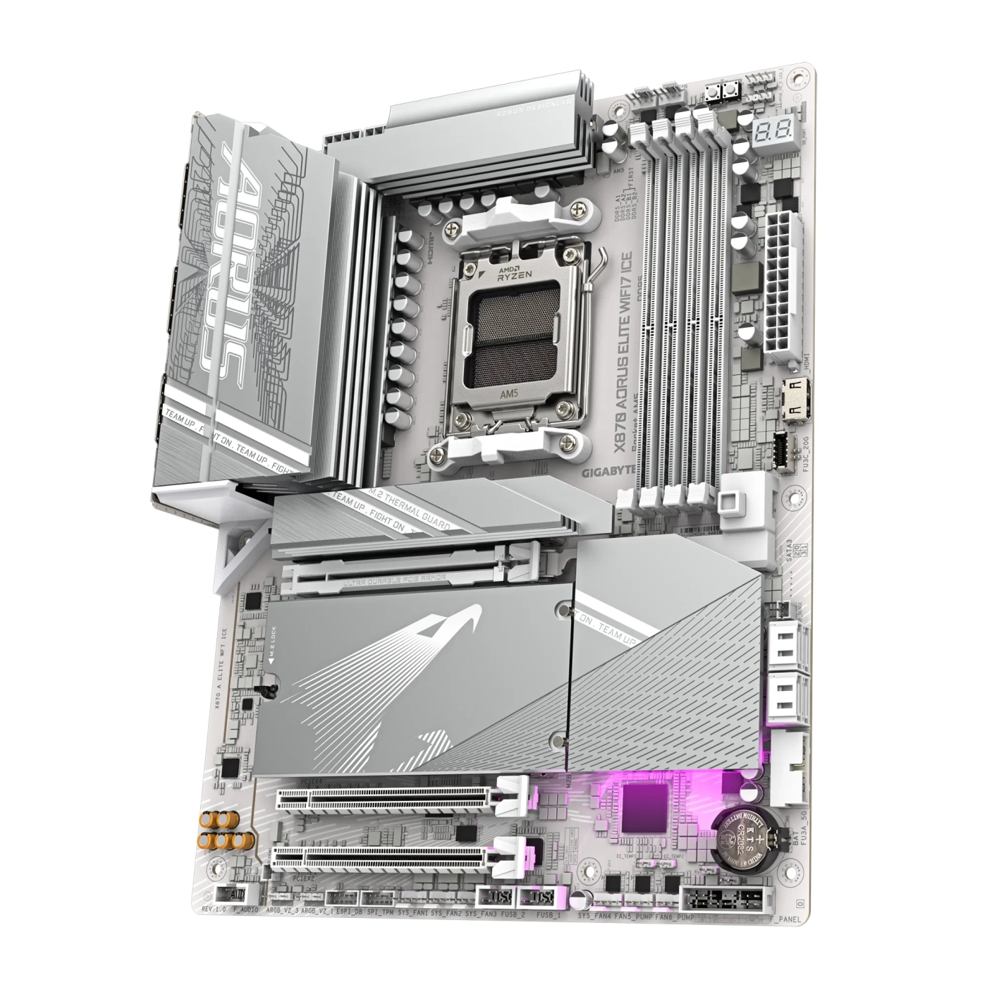 Купити Материнська плата Gigabyte X870 AORUS ELITE WIFI7 ICE - фото 3