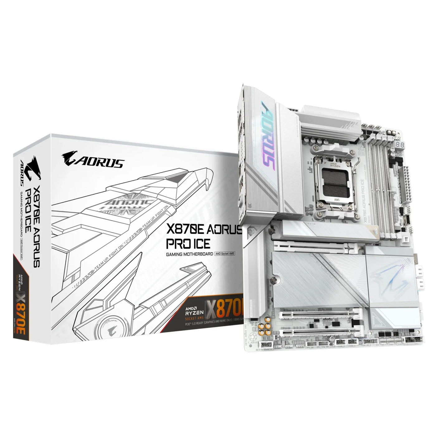 Купить Материнская плата Gigabyte X870E AORUS PRO ICE - фото 5