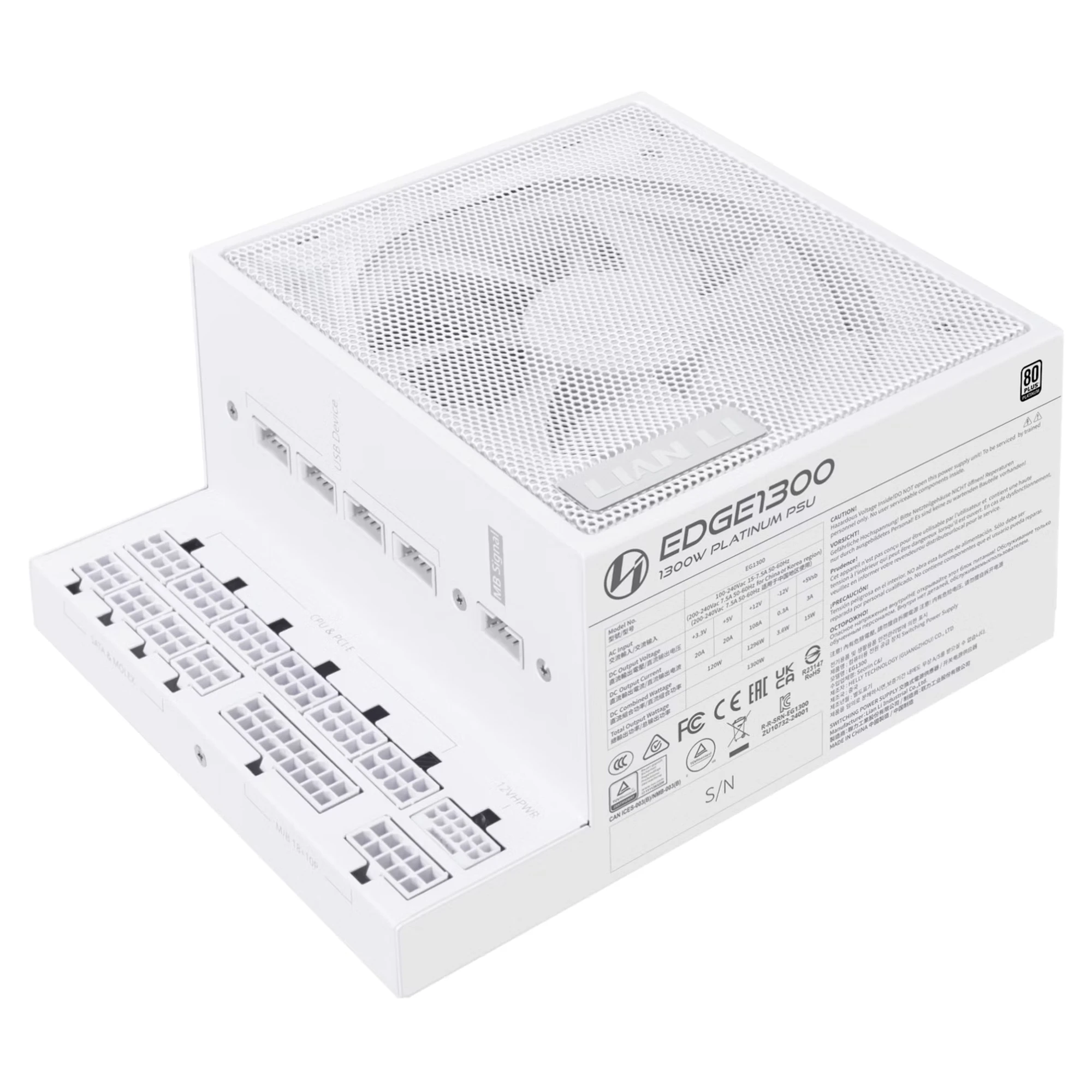 Купити Блок живлення Lian Li EDGE1300 80 PLUS Platinum White (G9P.EG1300.WE00.EU) - фото 1