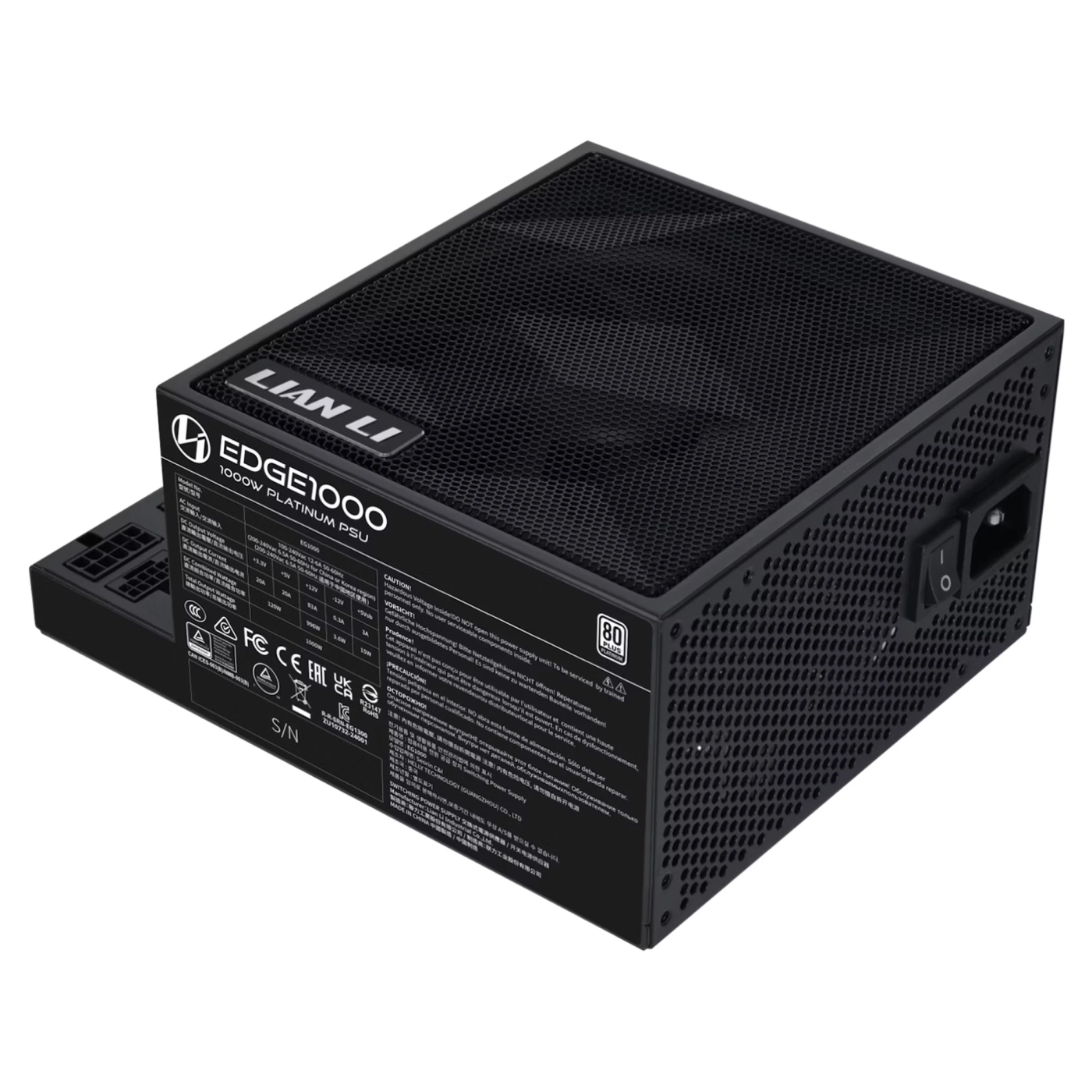 Купить Блок питания Lian Li EDGE1000 80 PLUS Platinum Black (G9P.EG1000.BE00.EU) - фото 2