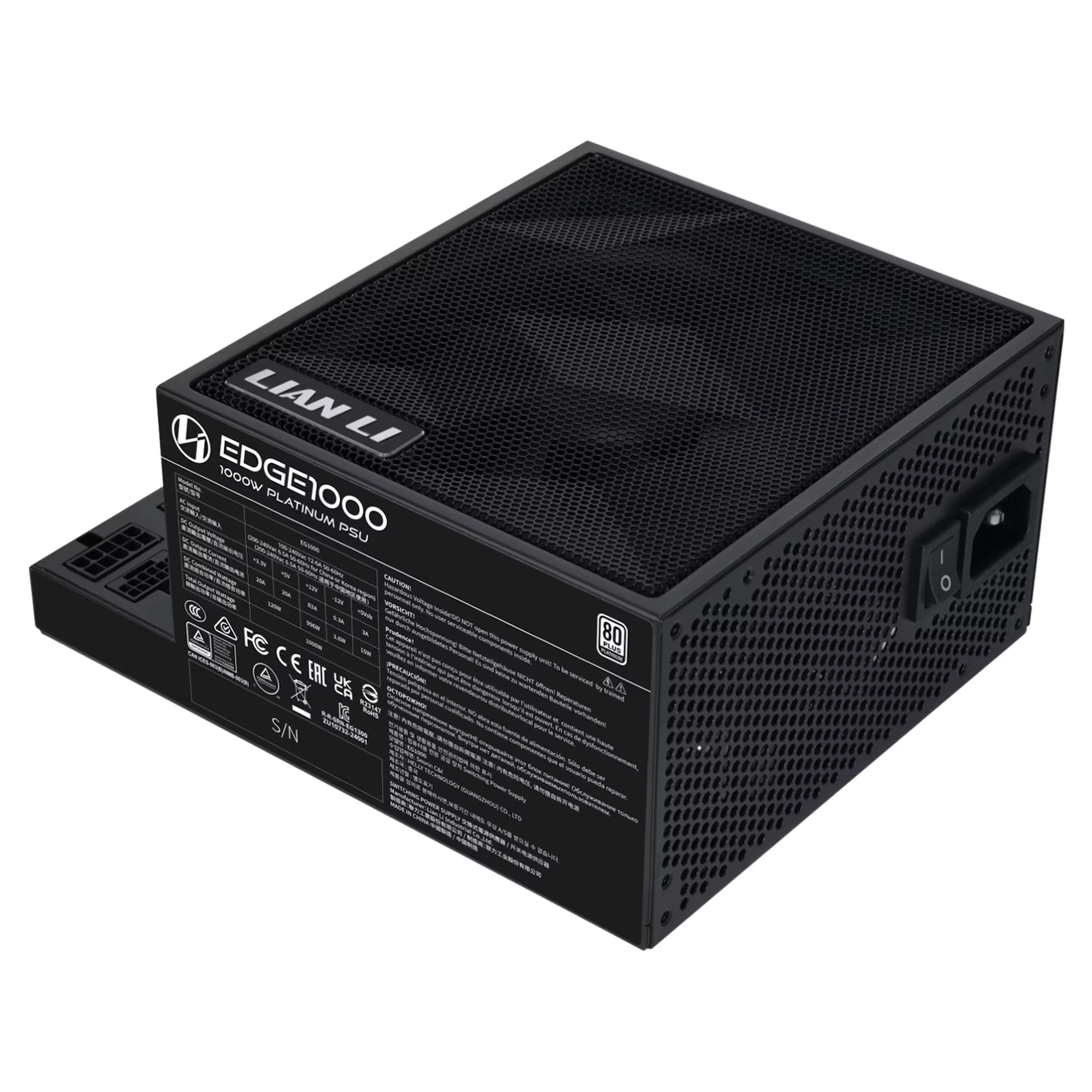 Купить Блок питания Lian Li EDGE1000 80 PLUS Platinum Black (G9P.EG1000.BE00.EU) - фото 2