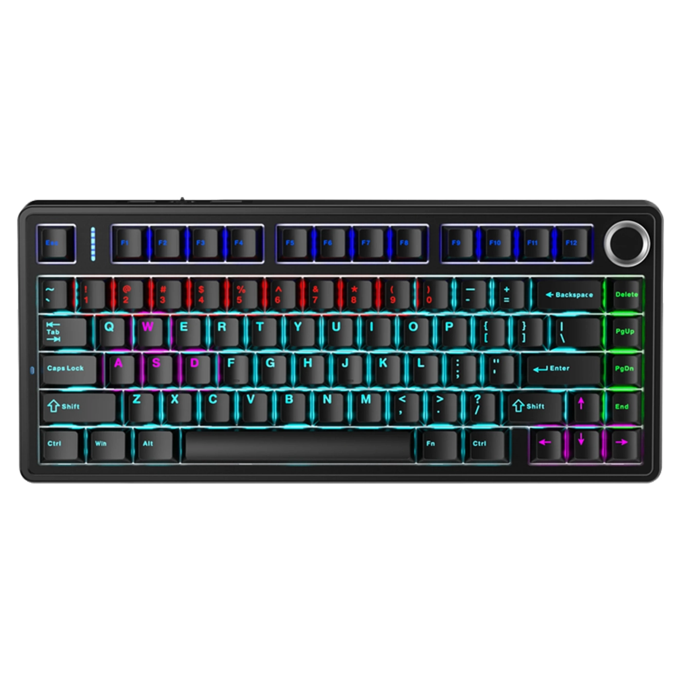 Купить Клавиатура проводная AULA F75 Black keycap KRGD Blue EN/UA (6948391202846) - фото 1