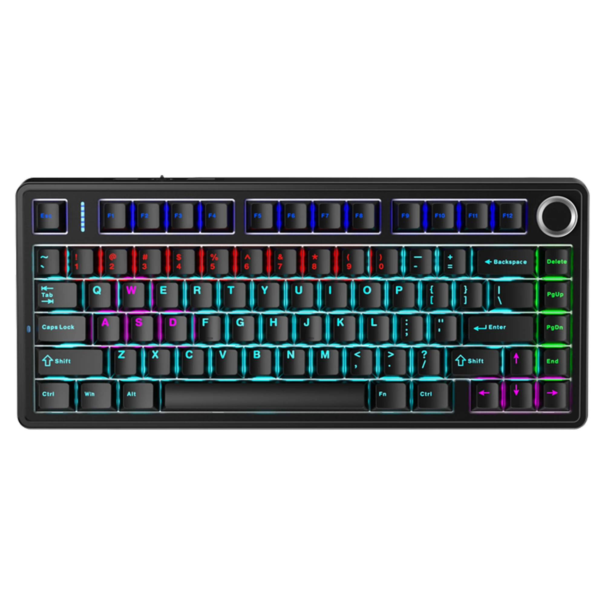 Купить Клавиатура проводная AULA F75 Black keycap KRGD Blue EN/UA (6948391202846) - фото 1