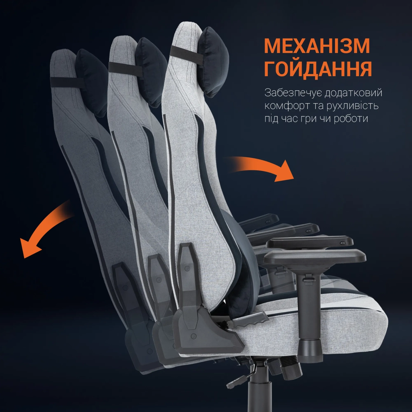 Купити Крісло для геймерів GamePro GC715DG - фото 19