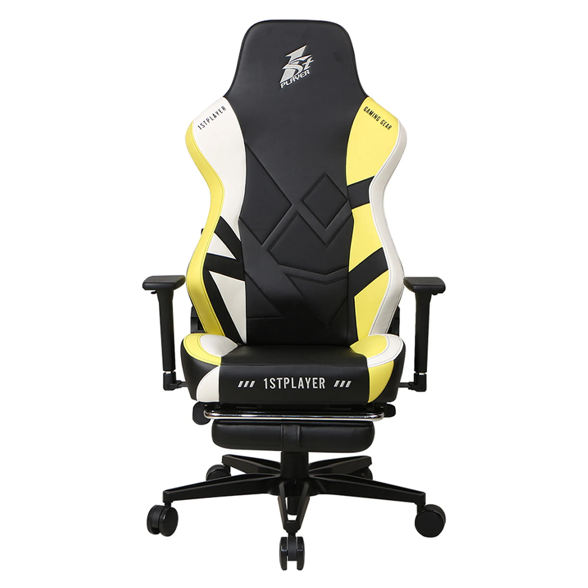 Купить Кресло для геймеров 1stPlayer Duke Black&White&Yellow - фото 2