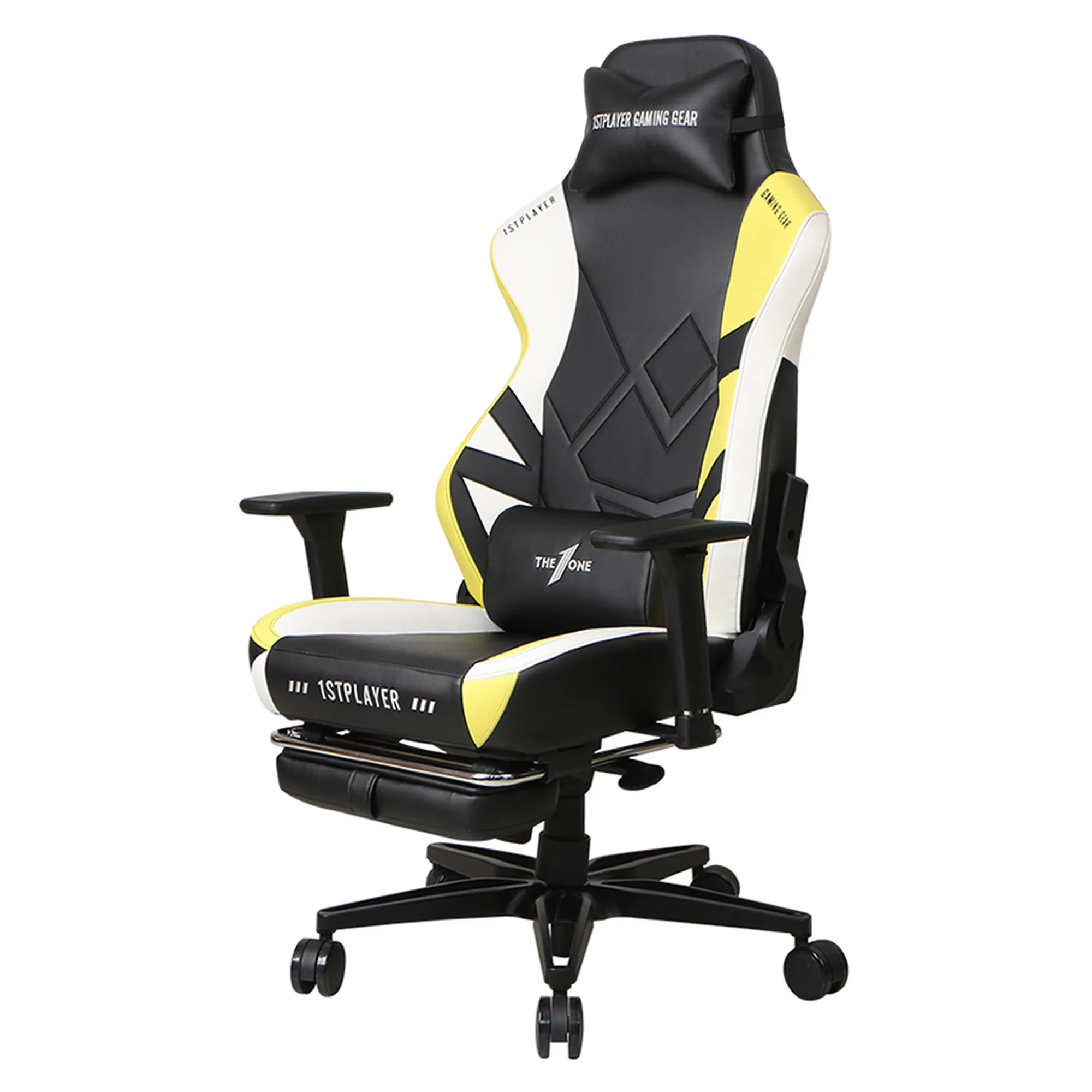 Купить Кресло для геймеров 1stPlayer Duke Black&White&Yellow - фото 3