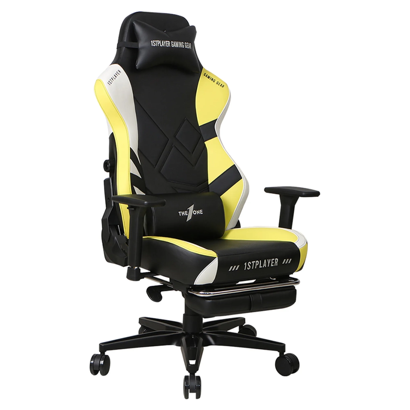 Купить Кресло для геймеров 1stPlayer Duke Black&White&Yellow - фото 4