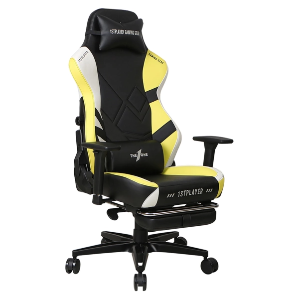 Купить Кресло для геймеров 1stPlayer Duke Black&White&Yellow - фото 4