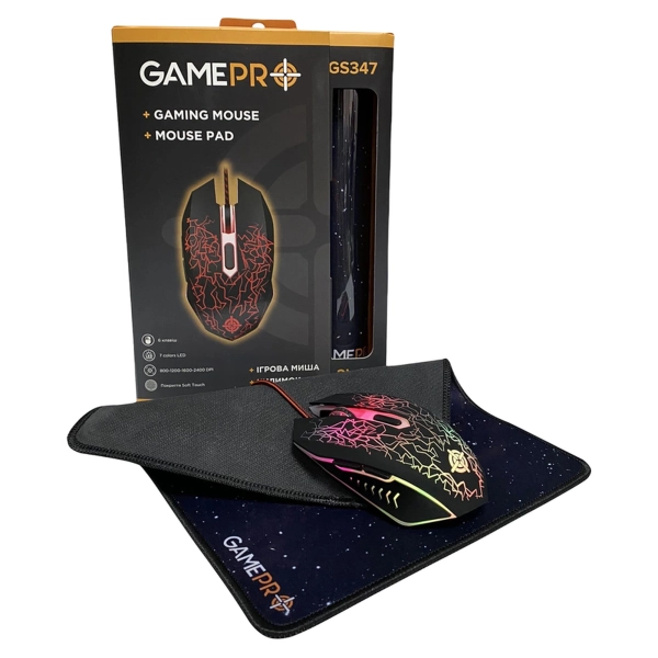 Купить Комплект игровой GamePro GS347 Combo 2 в 1 мышь + игровая поверхность (GS347) - фото 6