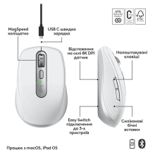 Купити Миша Logitech MX Anywhere 3S для Mac Pale Grey (910-006946) - фото 4