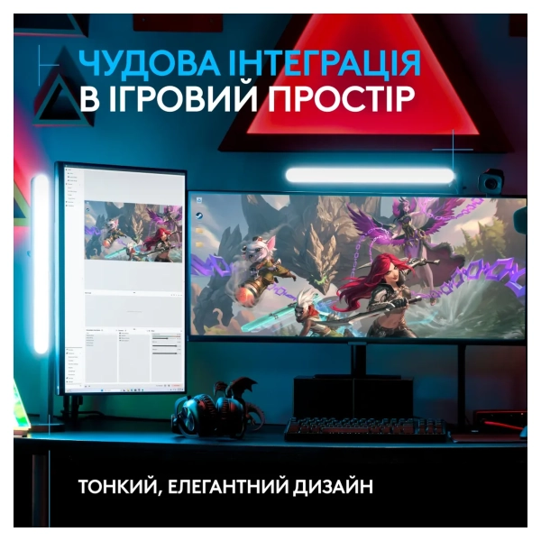 Купить Настольная лампа Logitech Litra Beam Premium LED Streaming Key Light with TrueSoft (946-000020) - фото 3