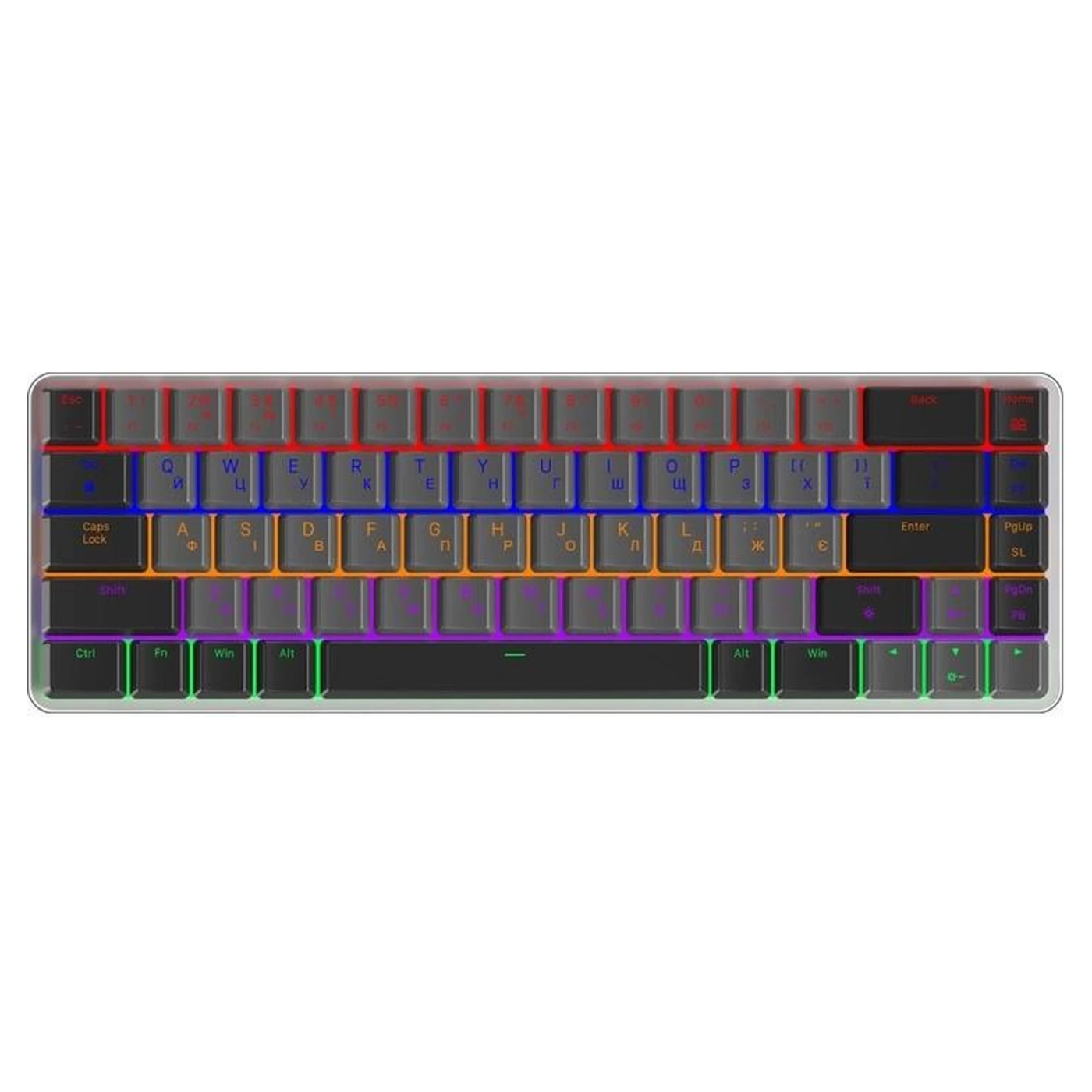 Купить Клавиатура GamePro MK122R Red Switch Low Profile Wireless Dark Gray - фото 1