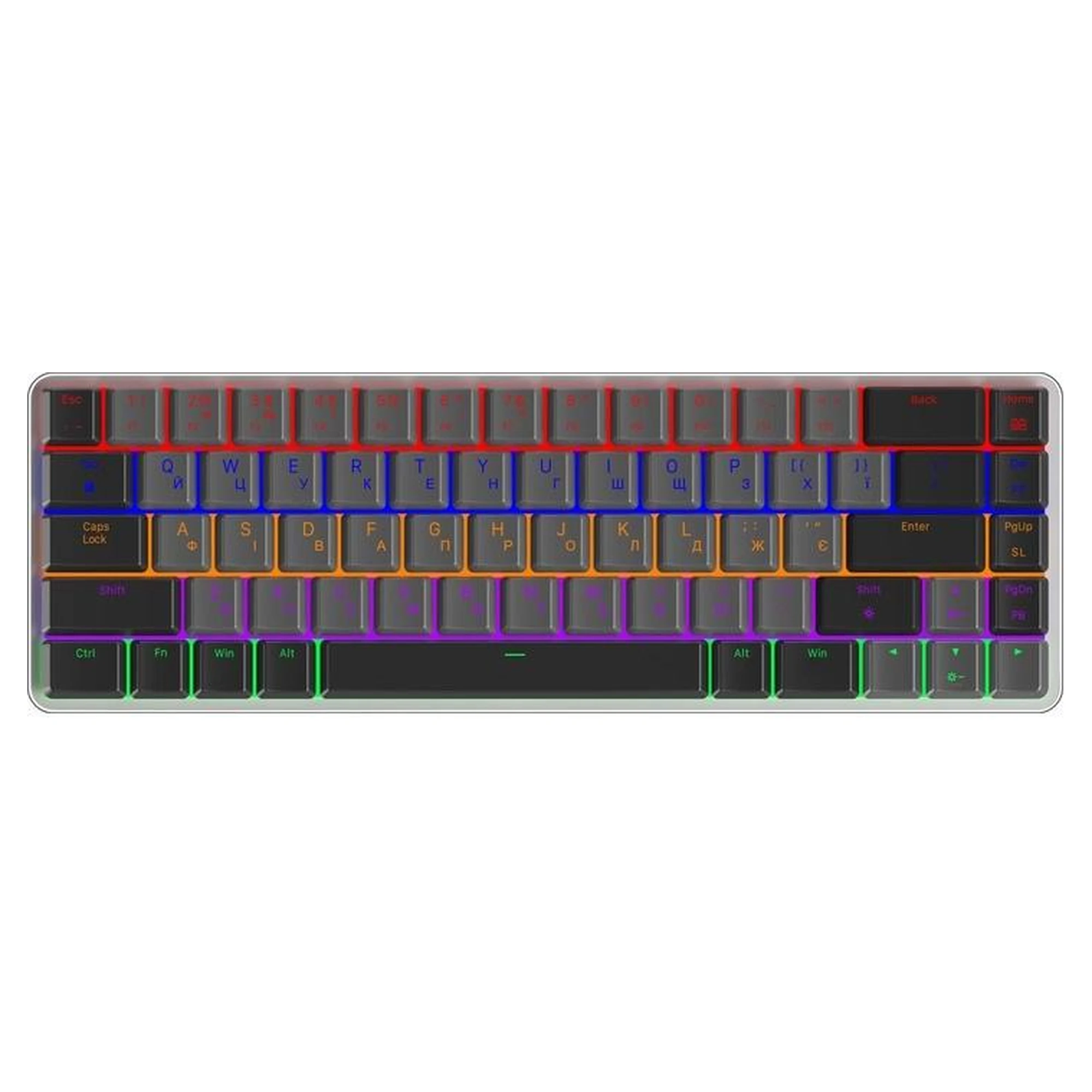 Купить Клавиатура GamePro MK122R Red Switch Low Profile Wireless Dark Gray - фото 1