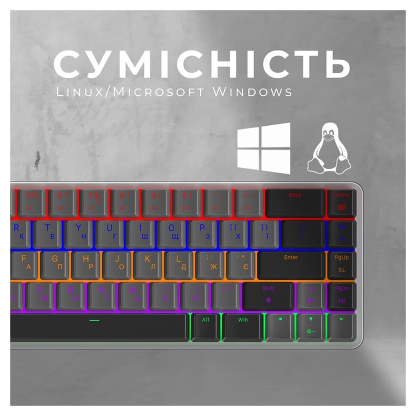 Купить Клавиатура GamePro MK122R Red Switch Low Profile Wireless Dark Gray - фото 4