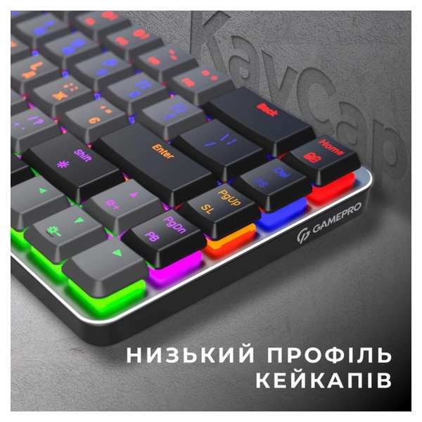 Купить Клавиатура GamePro MK122R Red Switch Low Profile Wireless Dark Gray - фото 7