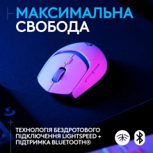 Купити Мишка Logitech G309 Lightspeed Wireless/Bluetooth White (910-007207) - фото 3