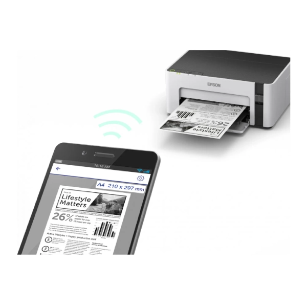 Купить Принтер A4 Epson EcoTank M1120 с WiFi (C11CG96405) - фото 2