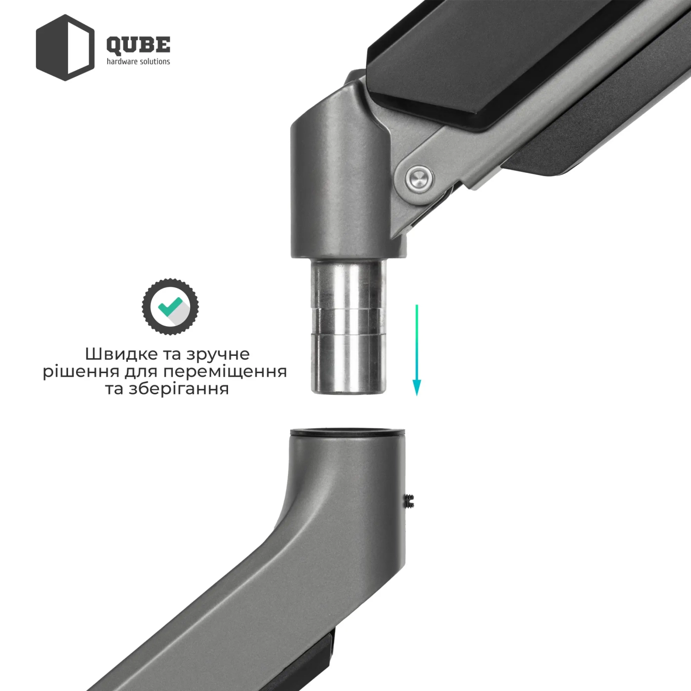 Купить Крепление для монитора (кронштейн) Qube 4918S до 49" 1-18 кг - фото 5