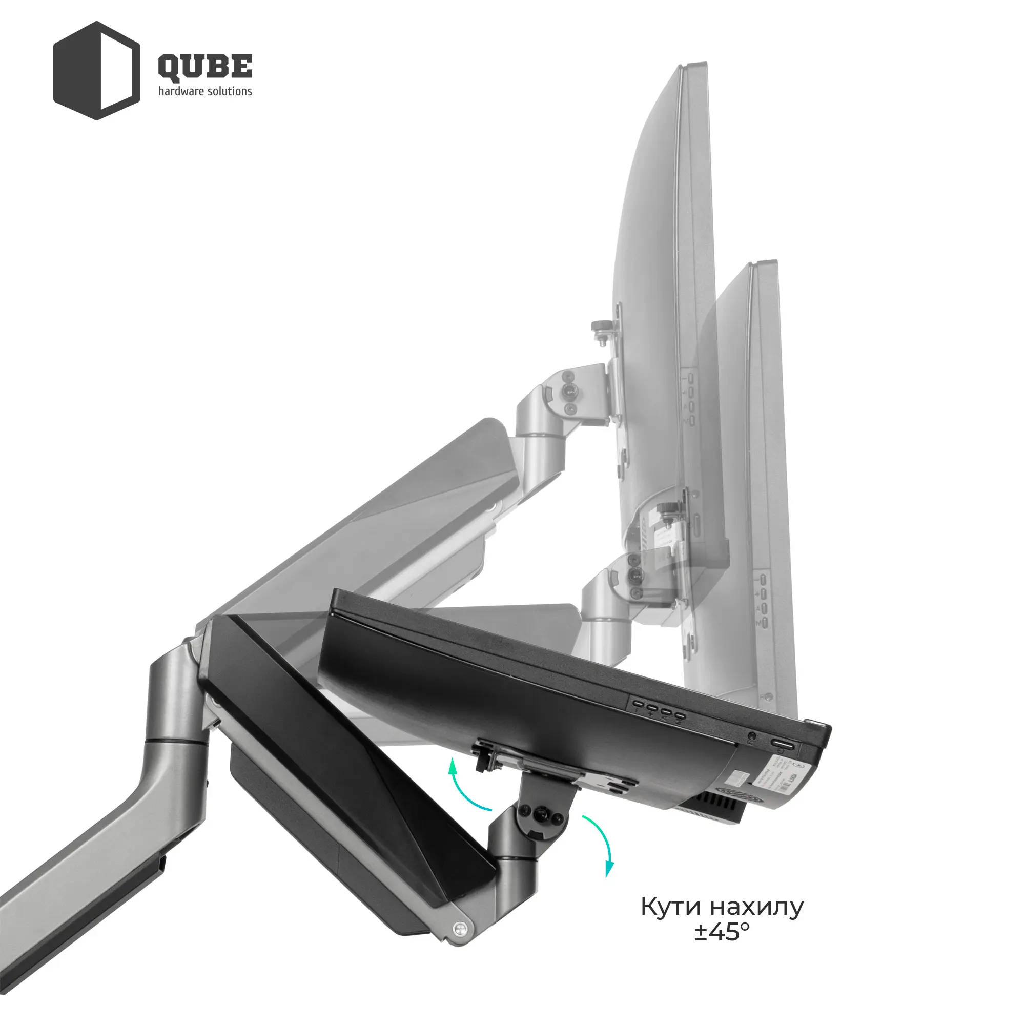 Купить Крепление для монитора (кронштейн) Qube 4918S до 49" 1-18 кг - фото 11