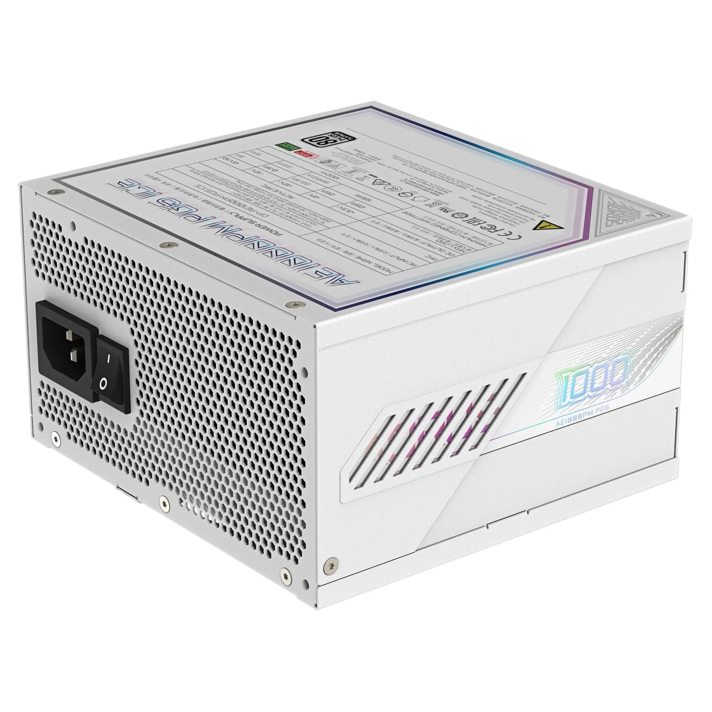 Купить Блок питания Gigabyte AE1000PM PG5 1000W 80+ Platinum Modular PCIe 5.0 (GP-AE1000PM PG5 ICE) White - фото 2