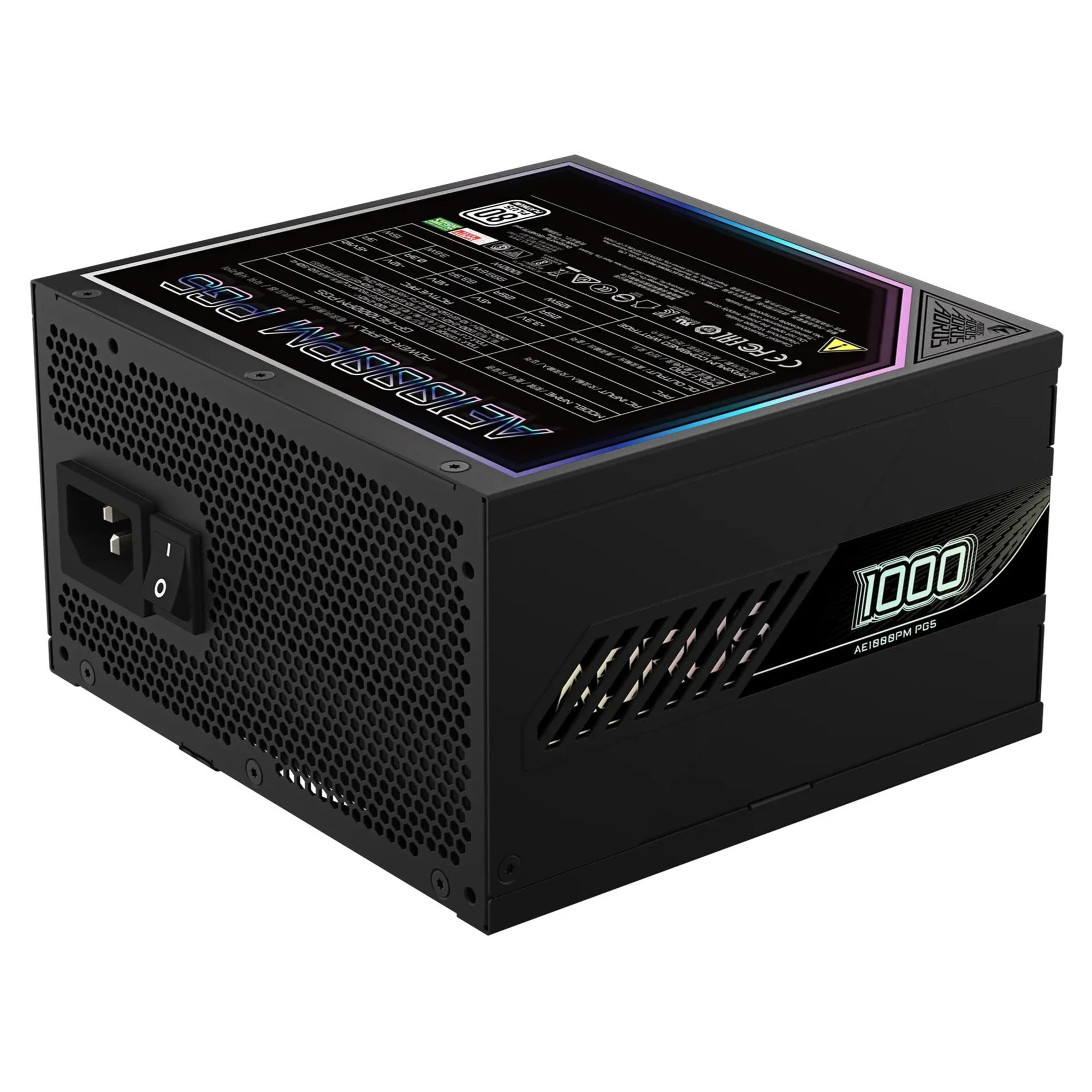 Купить Блок питания Gigabyte AE1000PM PG5 1000W 80+ Platinum Modular PCIe 5.0 (GP-AE1000PM PG5) Black - фото 2