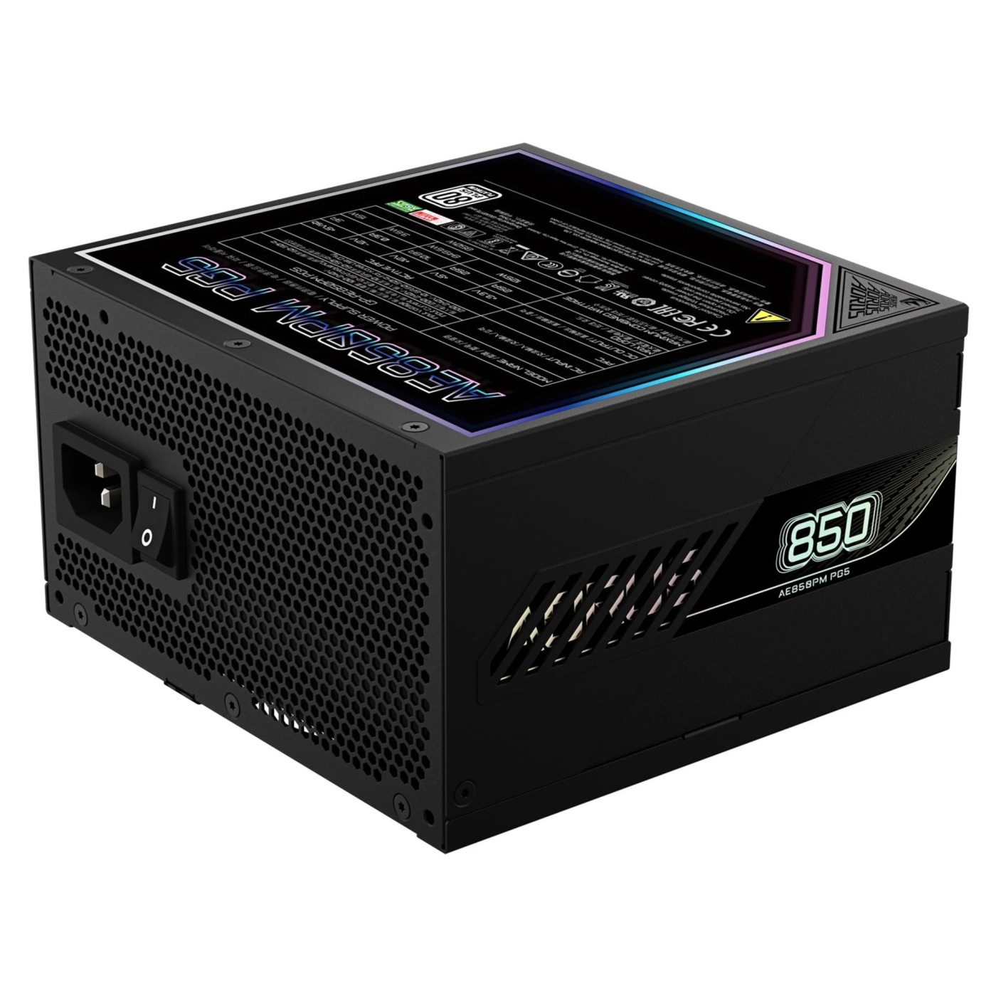 Купить Блок питания Gigabyte AE850PM PG5 850W 80+ Platinum Modular PCIe 5.0 (GP-AE850PM PG5) Black - фото 2