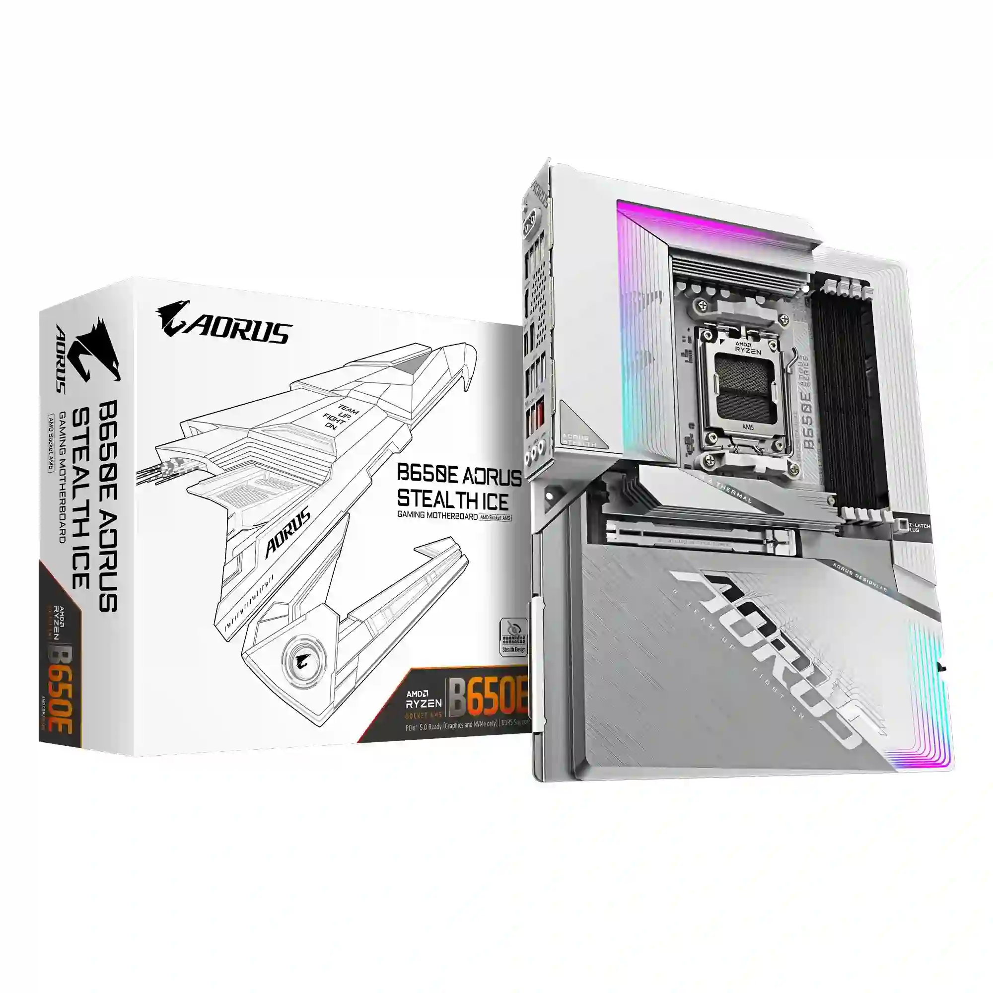 Купити Материнська плата GIGABYTE B650E AORUS STEALTH ICE - фото 6