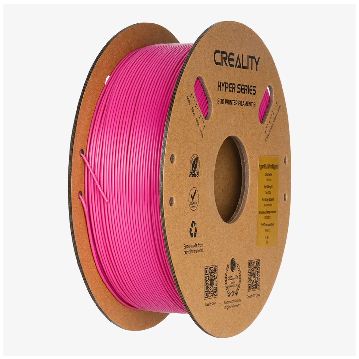 Купити Hyper PLA Filament (пластик) для 3D принтера CREALITY 1кг, 1.75мм, яскраво малиновий (3301010413) - фото 1