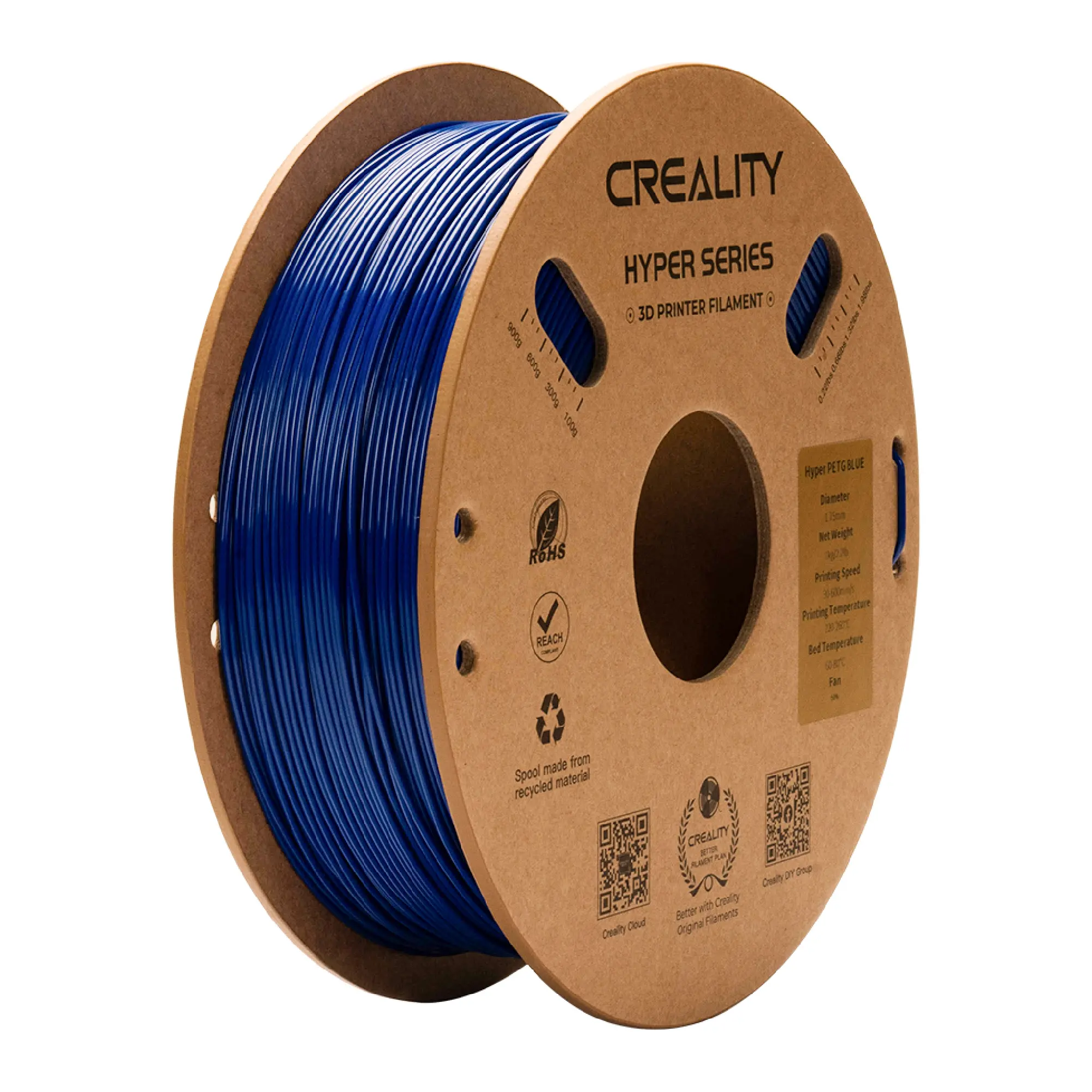 Купить Hyper PETG Filament (пластик) для 3D принтера CREALITY 1кг, 1.75мм, синий (3301030070) - фото 1