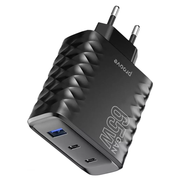 Купити Зарядний пристрій Proove Speed Surge Gan 65W (USB+2 Type-C) (WCSS60120001) - фото 4