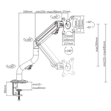 Купить Крепление для монитора (кронштейн) OfficePro MA301 17-32" Black - фото 14