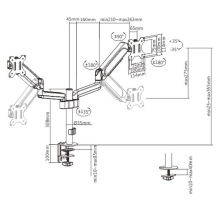 Купить Крепление для монитора (кронштейн) Gembird MA-DA2P-01 - фото 3