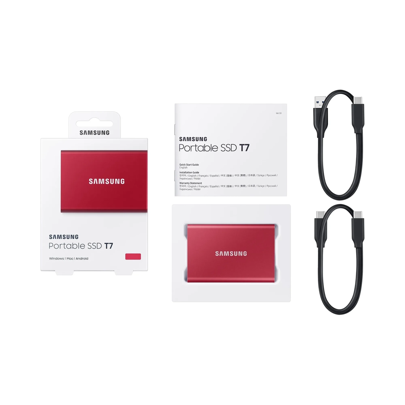 Купити SSD диск Samsung T7 Red 500GB USB-C (MU-PC500R/WW) - фото 8