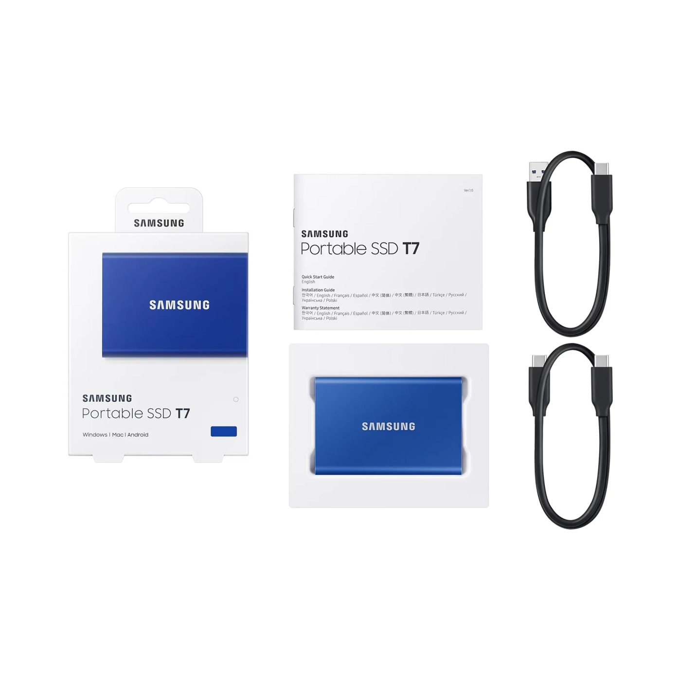 Купити SSD диск Samsung T7 Blue 2TB USB-C (MU-PC2T0H/WW) - фото 8