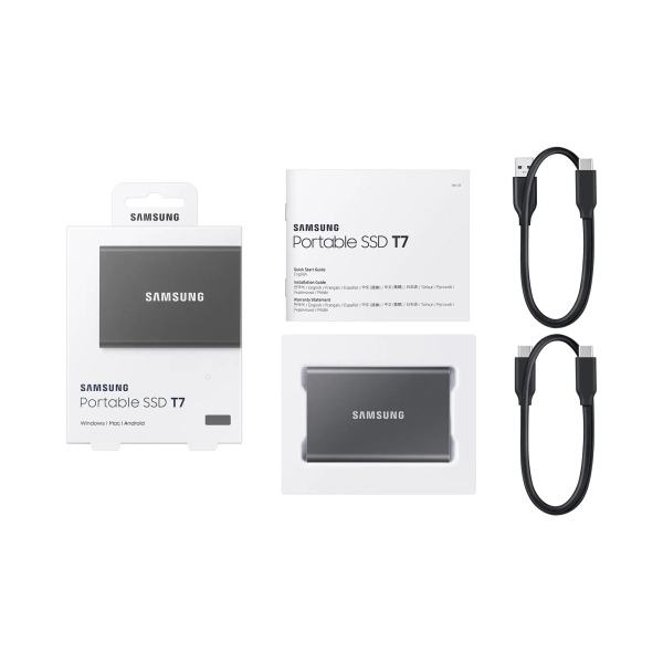 Купить SSD диск Samsung T7 Gray 4TB USB-C (MU-PC4T0T/WW) - фото 8
