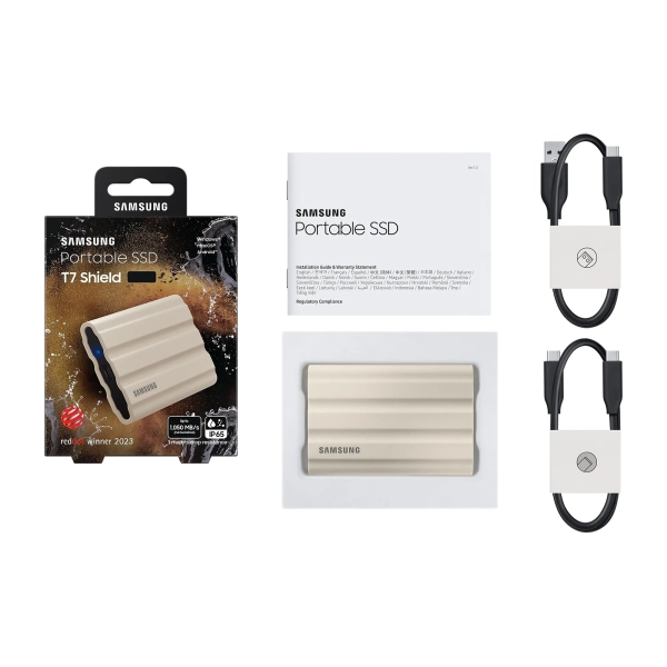 Купить SSD диск Samsung T7 Shield Beige 2TB USB-C (MU-PE2T0K/EU) - фото 8