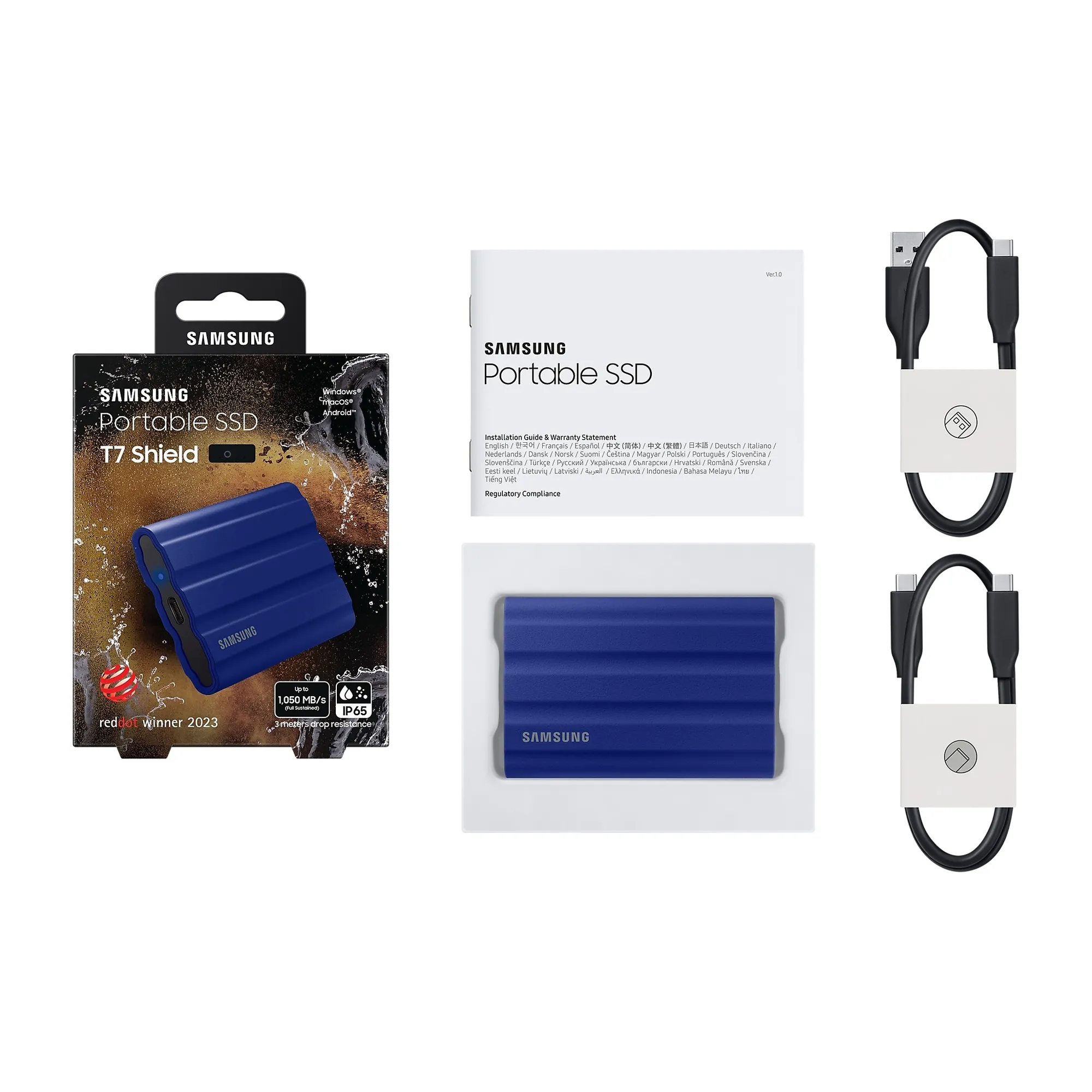 Купить SSD диск Samsung T7 Shield Blue 2TB USB-C (MU-PE2T0R/EU) - фото 8