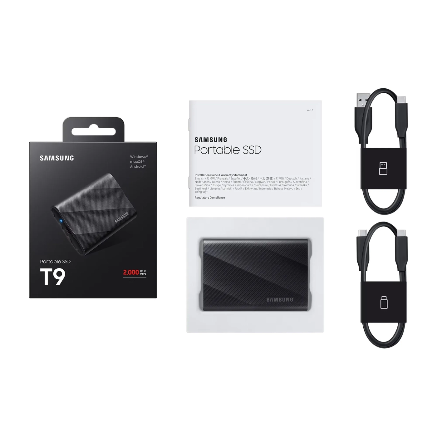 Купить SSD диск Samsung T9 Black 2TB USB-C (MU-PG2T0B/EU) - фото 8