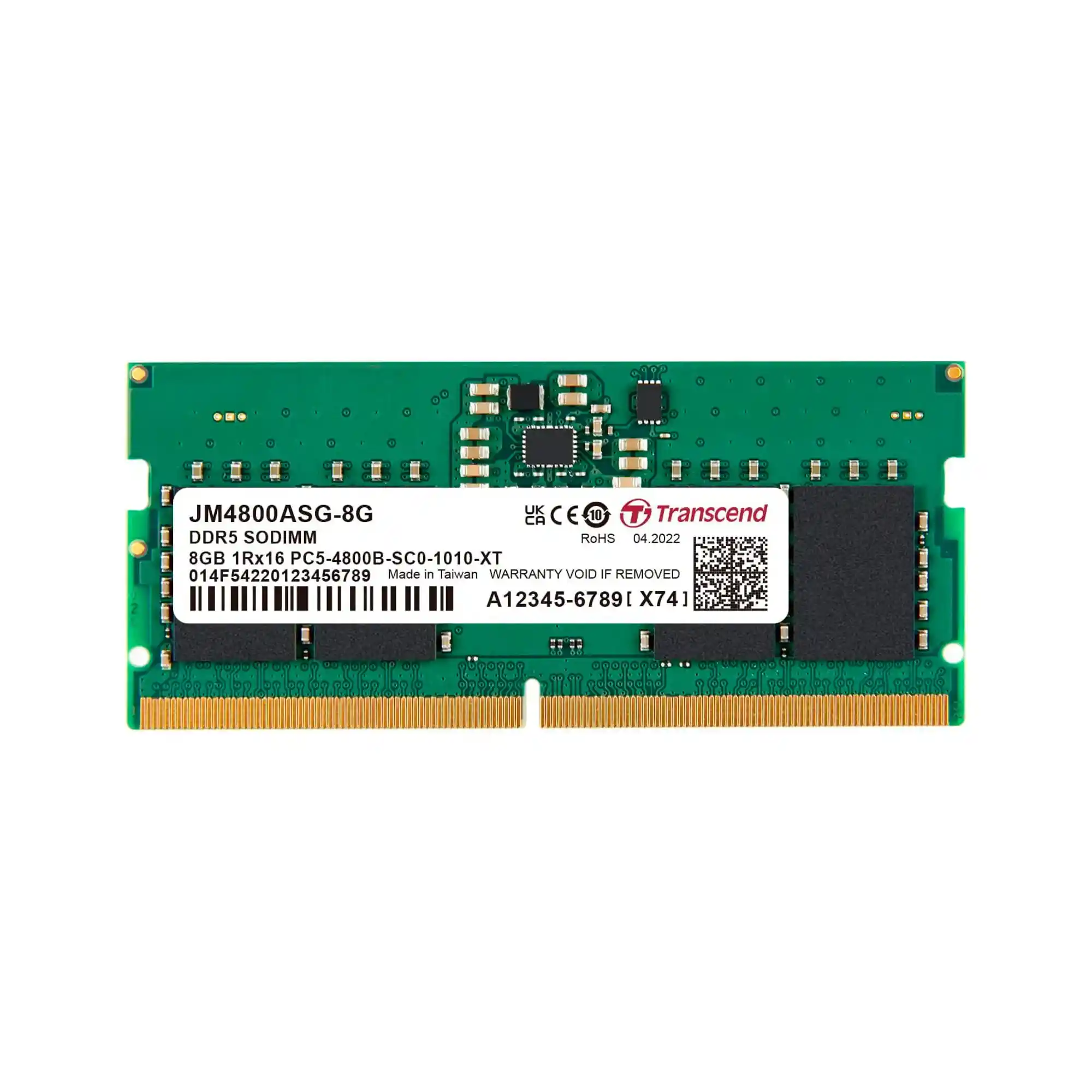 Купить Модуль памяти Transcend JetRam DDR5-4800 SODIMM 8GB (JM4800ASG-8G) - фото 1