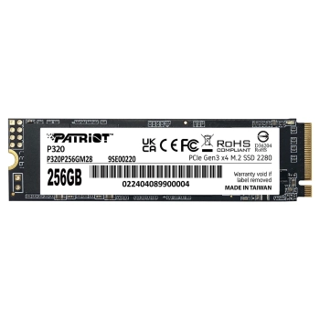 Купить SSD диск 256GB Patriot P320 M.2 PCIe 3.0 x4 NVMe TLC (P320P256GM28) - фото 1