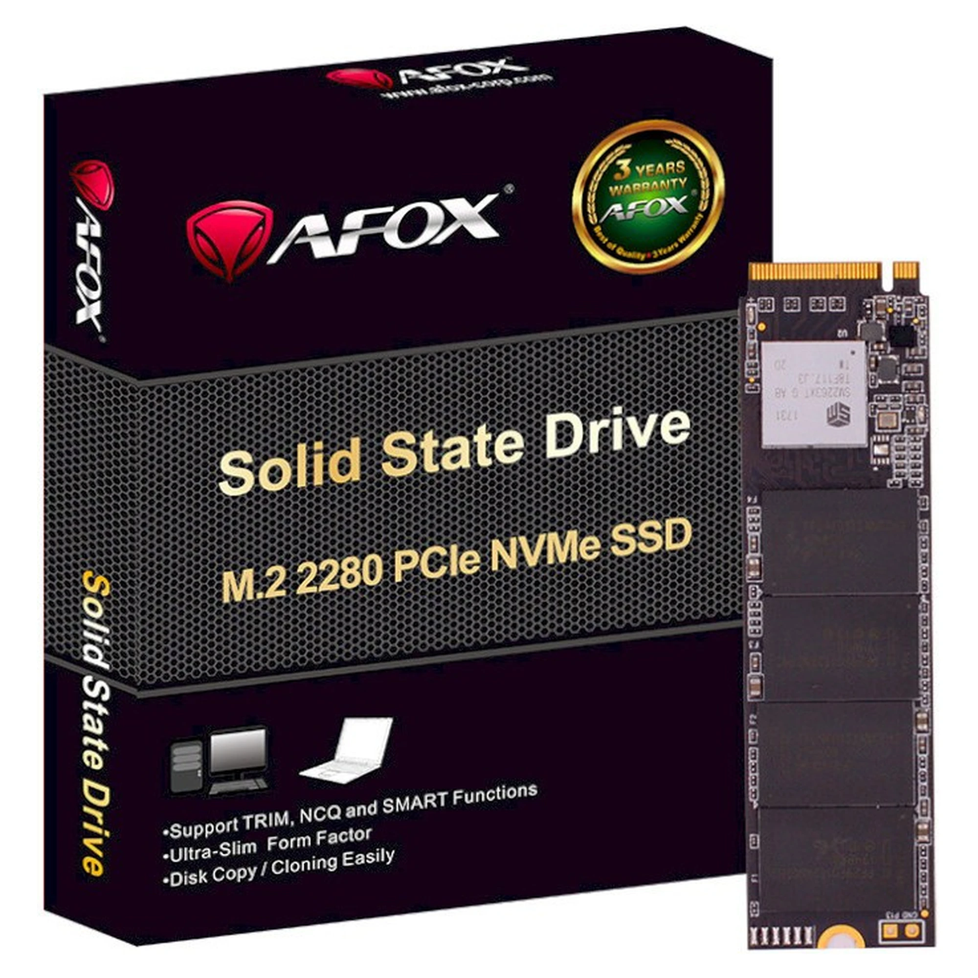 Купити SSD диск 512GB AFox ME300 M.2 PCIe NVMe Gen 3x4 3D QLC NAND (ME300-512GQN) - фото 2