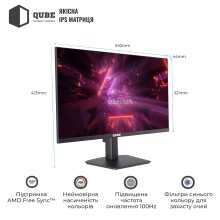 Купить Монитор 23.8" QUBE V24F100-IPS FHD 100Hz - фото 3