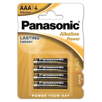 Купить Батарейка Panasonic ALKALINE POWER ALKALINE AAA 4 шт. (LR03REB/4BPR) - фото 1