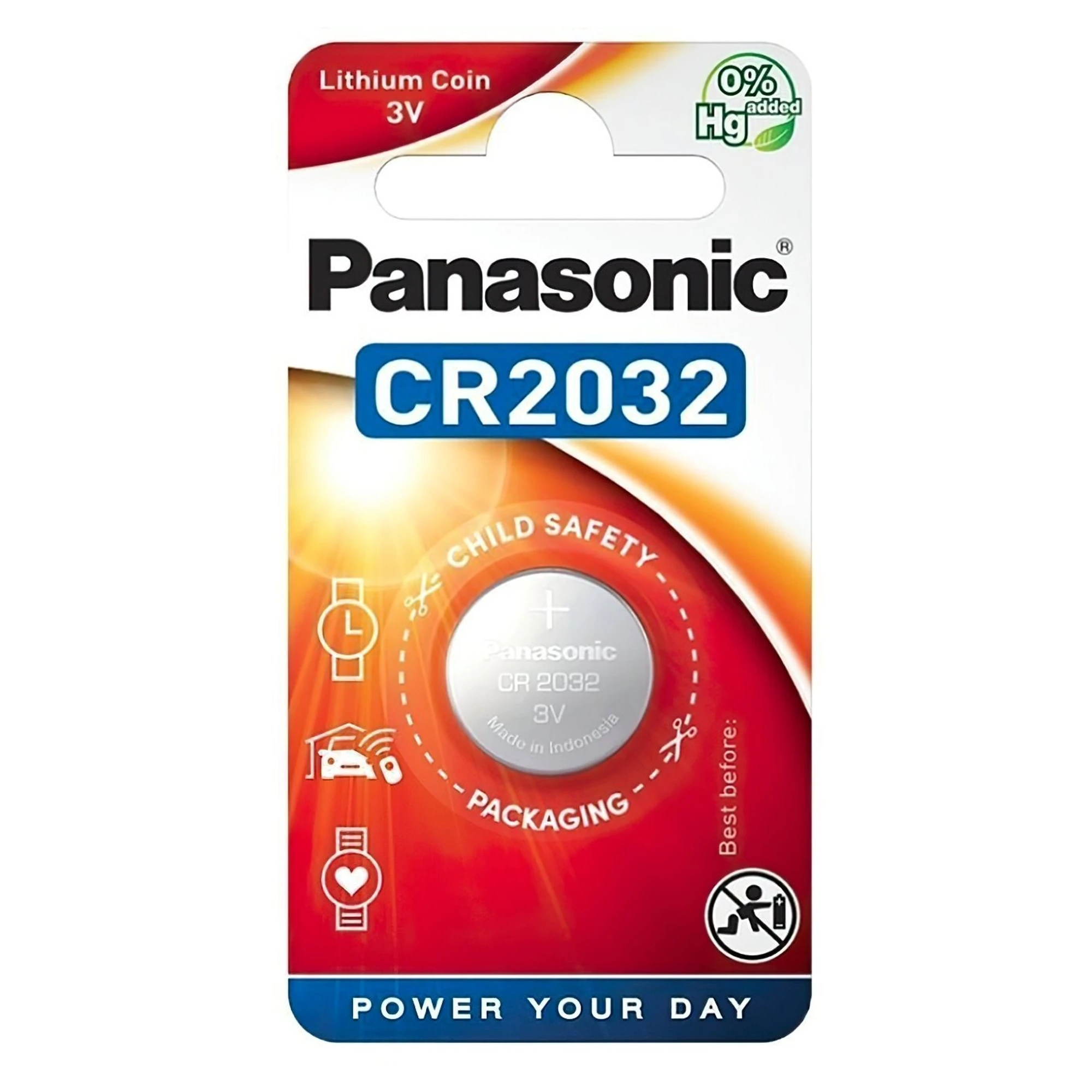 Купити Батарейка Panasonic CR 2032 BLI 1 LITHIUM (CR-2032EL/1B) - фото 1